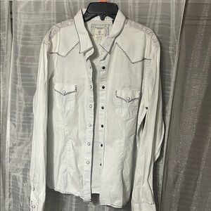 Wrangler White Casual Button Down Shirt